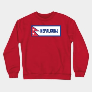 Nepalgunj City with Nepal Flag Crewneck Sweatshirt